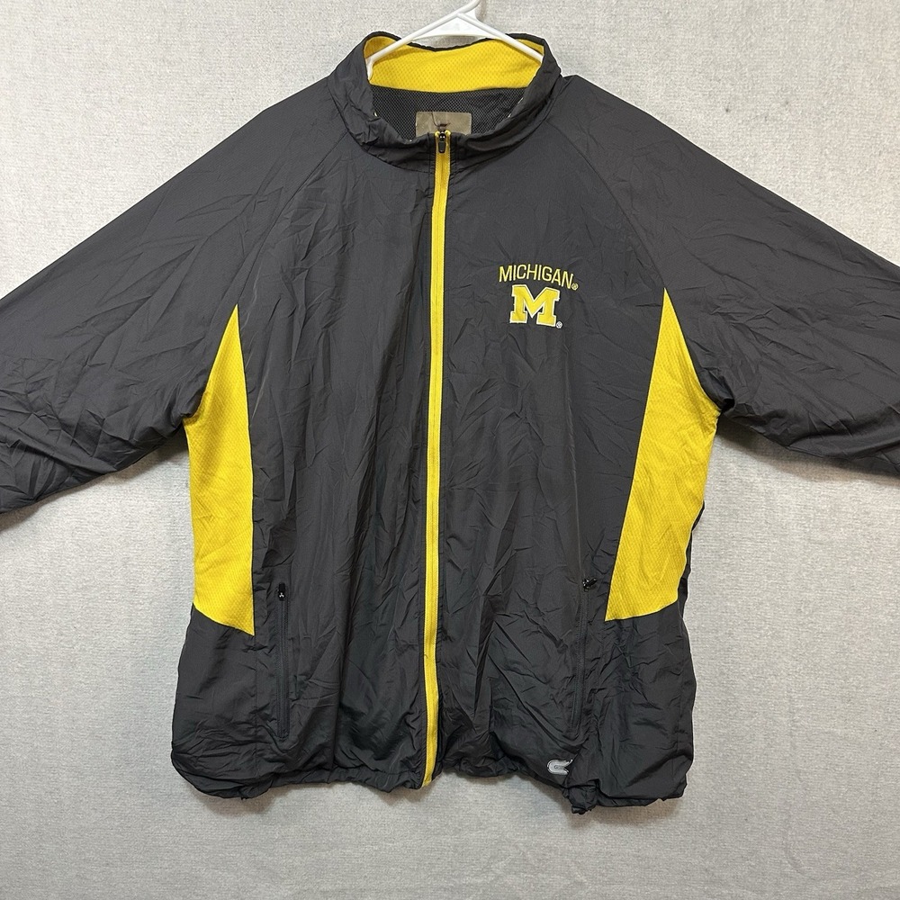 VTG University Of Michigan Windbreaker Colosseum Athletics XXL‎  Full Zip